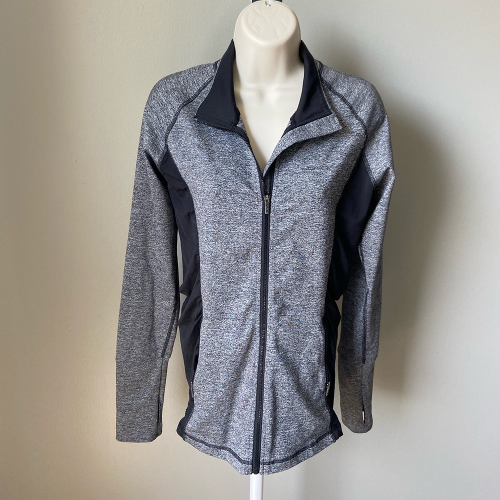 Victoria’s Secret Sport gray and black zip-up athletic jacket